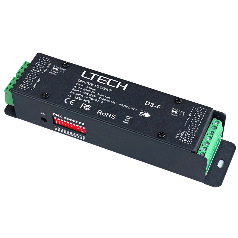 3CH CV DMX Decoder LT-853-6A